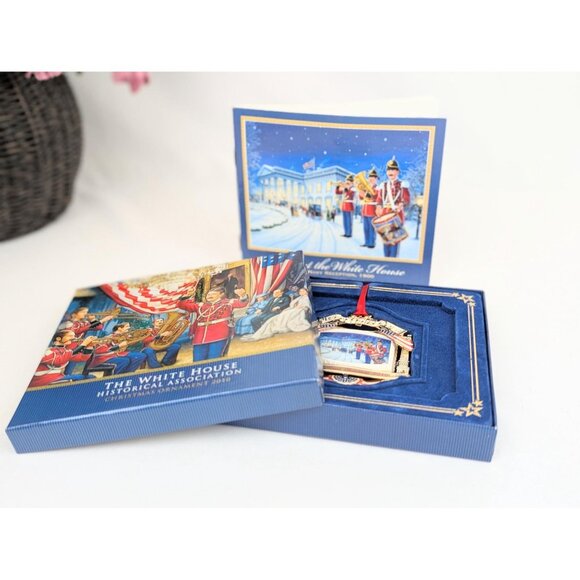 2010 Official White House Christmas Ornament Marine Band Music Theme Patriotic - Picture 7 of 8
